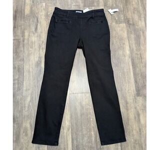 Westbound Petites Jeans Women's 4P Black High‎ Rise Straight Leg Stretch NWT